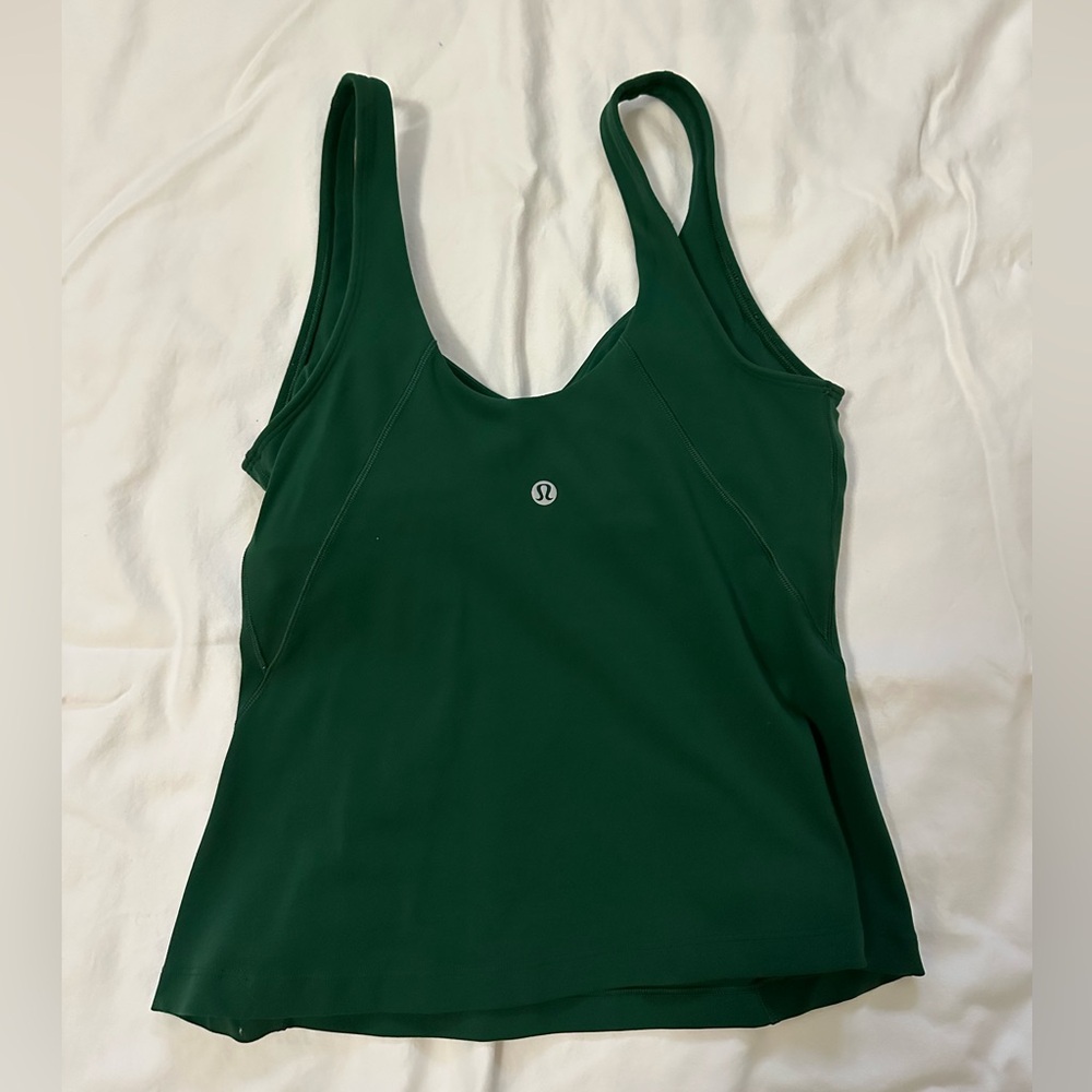 Green Lululemon Align full length tank size 6